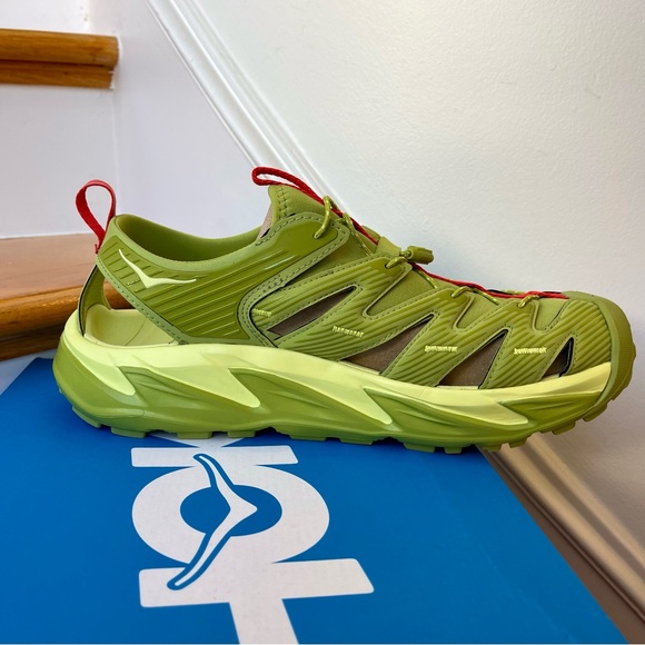 NWT Hoka Hopara Hiking Sandal Wet / Dry shoe in Dark Citron Luminary Green - Picture 10 of 16
